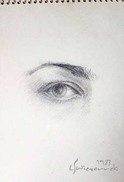 Selbstportrait - Bleistift auf Papier