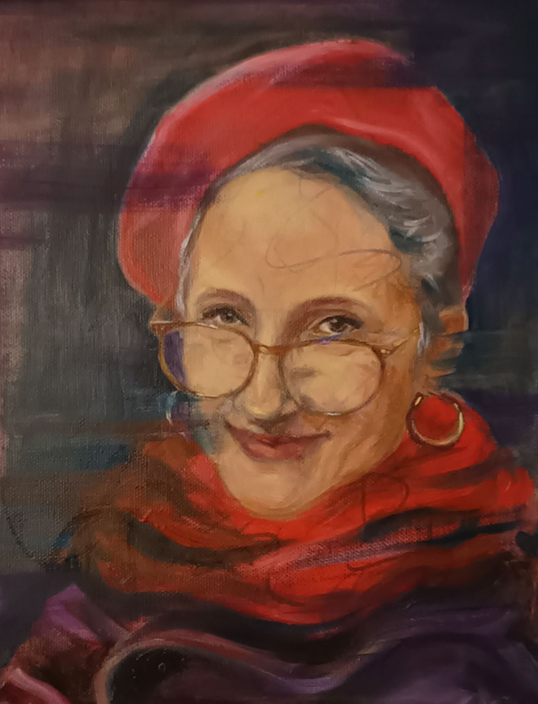 Selbstportrait - Öl auf Leinwand