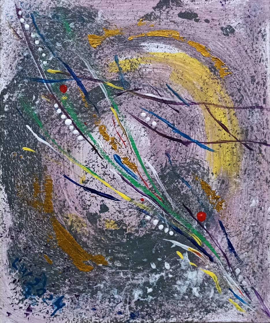 Handlinien hell - Acryl auf Leinwand